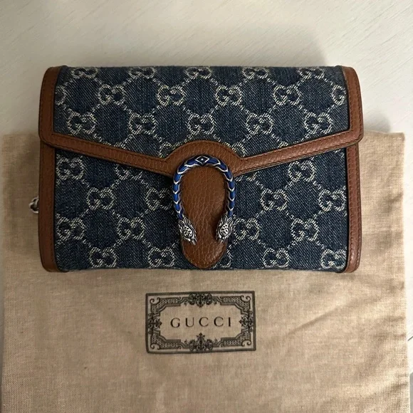 Gucci DionysusDenim Chain Shoulder Bag - Picture 2 of 7